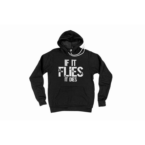Duck Hunting Hoodie, If It Flies It Dies, Duck Hunting Gift, Waterfowl Hunting, Gift For Duck Hunter, Hunting Gift, Waterfowl Hoodie, Black, LARGE