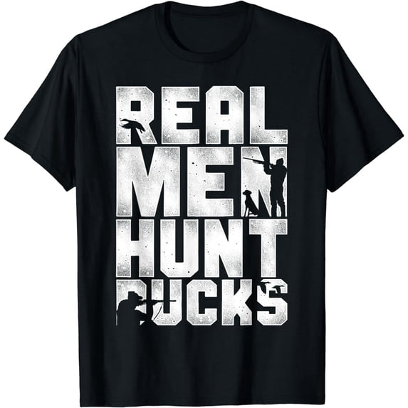 Duck Hunting Hunter Vintage Real Men Hunt Ducks T-Shirt
