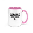 thumbnail image 1 of Duck Hunting Mug, Duckaholic, Hooked On Quack, Waterfowl Hunter, Hunting Mug, Hunting And Fishing, Gift For Dad, Gift For Duck Hunter, Mugs, PINK, 1 of 1