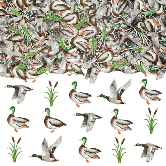 Duck Hunting Party Decorations, 200pcs Mallard Duck Confetti for Table, Mallard Duck Birthday Party Supplies