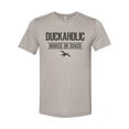 thumbnail image 1 of "Duck Hunting Shirt, Duckaholic, Duck Hunting Apparel, Men's Hunting T, Duck Hunting T-Shirt, Adult Hunting Tee, Hunting Apparel, Ducks, Heather Stone, LARGE", 1 of 1