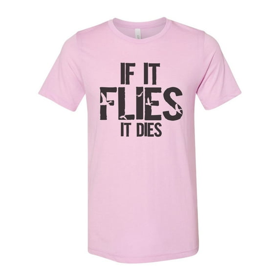 Duck Hunting Shirt, If It Flies It Dies, Duck Hunting Apparel, Men's Hunting T, Duck Hunting T-Shirt, Adult Hunting Tee, Hunting Apparel, Lilac, 2XL