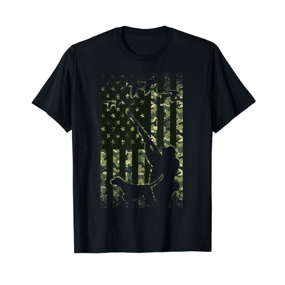 Duck Hunting Shirts For Men American Flag Hunter Camo Gifts T-Shirt