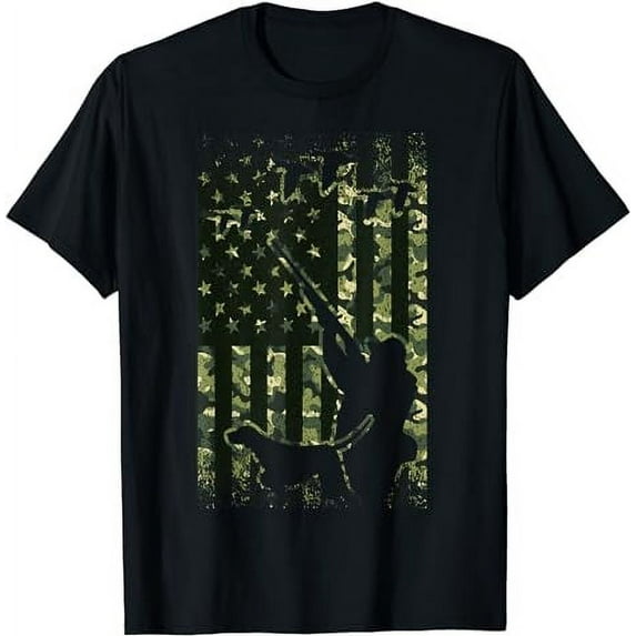 Duck Hunting Shirts For Men American Flag Hunter Camo Gifts T-Shirt