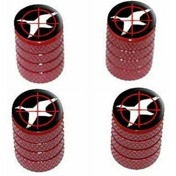 Duck Hunting Tire Rim Wheel Aluminum Valve Stem Caps, Multiple Colors