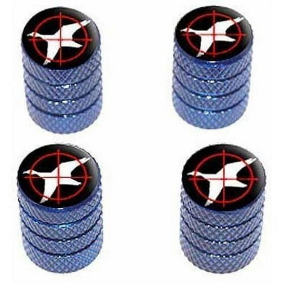 Duck Hunting Tire Rim Wheel Aluminum Valve Stem Caps, Multiple Colors