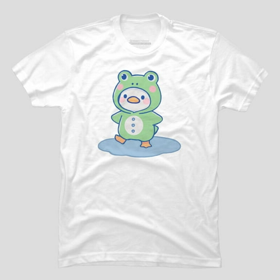 Duck In Frog Costume Funny Animal Graphic T-shirt M2983574, Up to Size 5XL