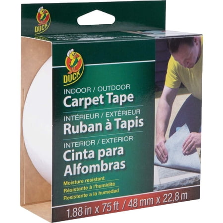 Duck Indoor/Outdoor Fiberglass Carpet Tape - White, 1.88 in. x 75 ft.