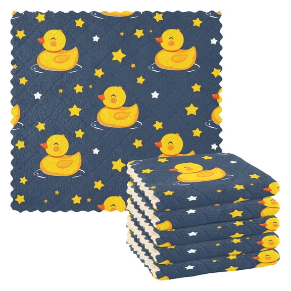 Duck Kitchen Cloth Dish Towels for Drying Washing Absorbent Dish Rags Reusable soft kitchen dishcloth set 6 Pack