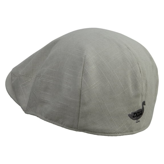 Duck Logo Embroidered Men's Linen Summer Ivy Cap - Beige M-L