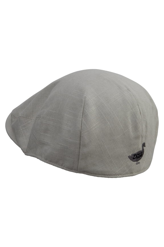 Duck Logo Embroidered Men's Linen Summer Ivy Cap - Beige S-M