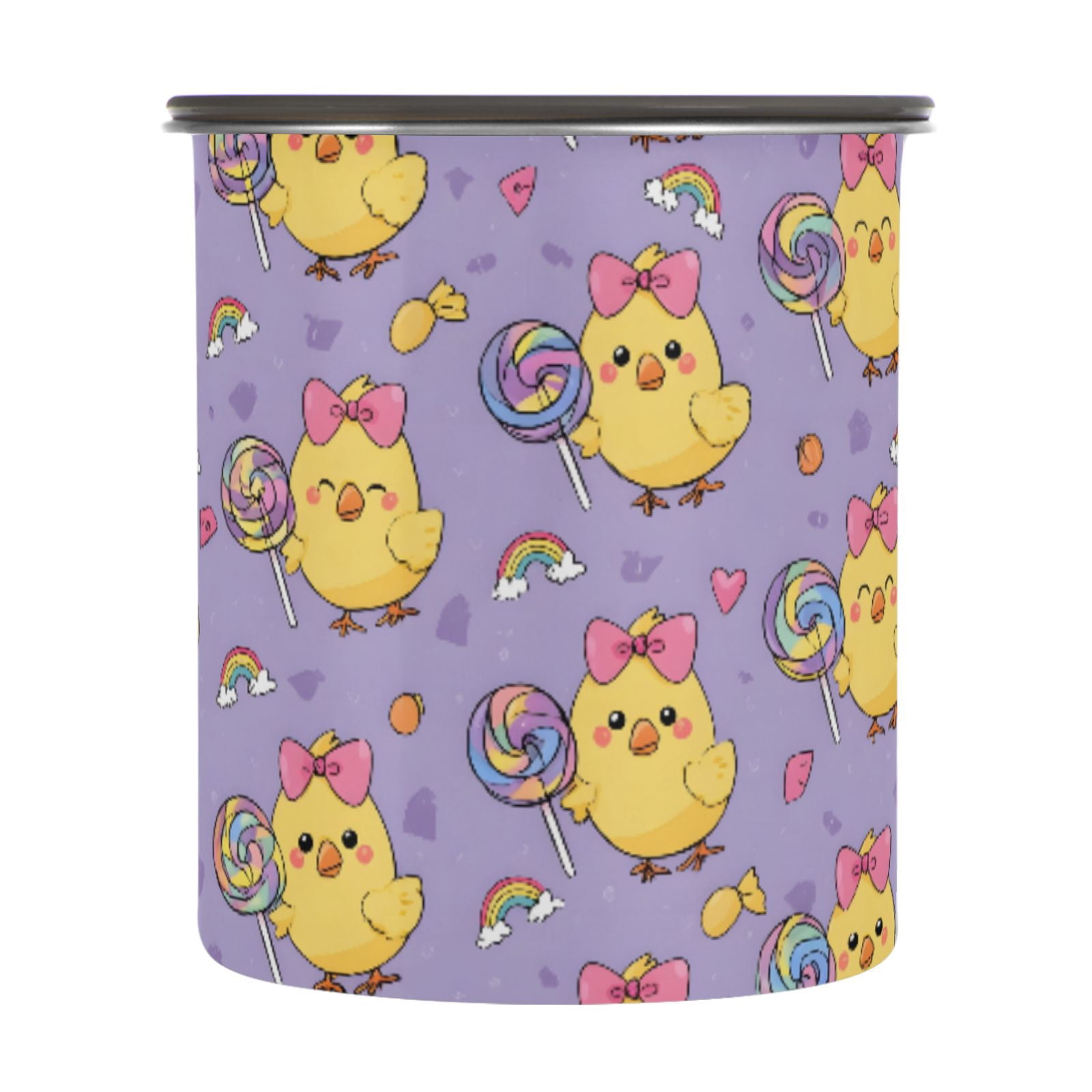 Duck Lollipop Airtight Coffee Bean Canister 30oz Food Storage Containers with Lids For Gournd, Tea, Sugar, Flour, Rice, Cereal, Candy Cookie Jar