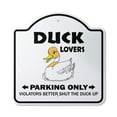 thumbnail image 1 of Duck Lovers Parking 10” x 10” Sign | Indoor/Outdoor Plastic | SignMission Designer Crossing Peking Hunter Hunting Novelty Gift Funny Joke Gag Road Garage, 1 of 4