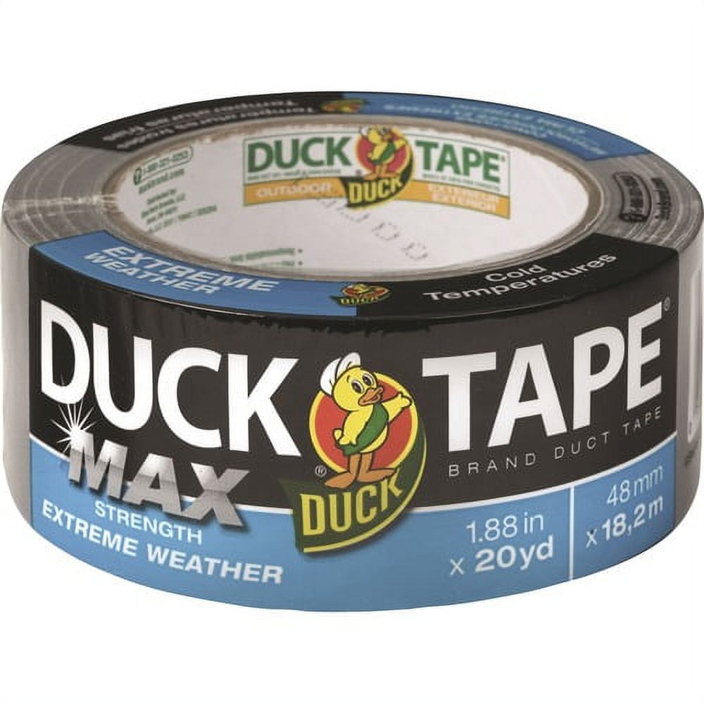 Duck MAX Strength Weather Duct Tape - 20 yd Length x 1.88" Width - 1 Each - Silver | Bundle of 10 Each