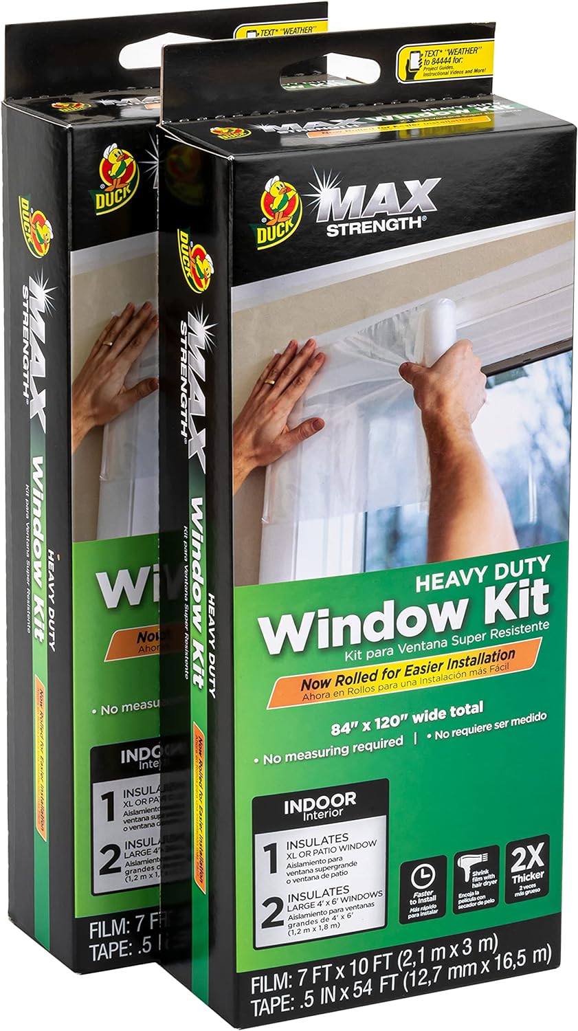 Duck MAX Strength Window Insulation Kit, Winter Window Seal Kit Fits