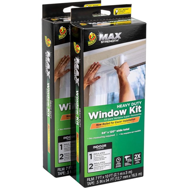 Duck MAX Strength Window Insulation Kit, Winter Window Seal Kit Fits