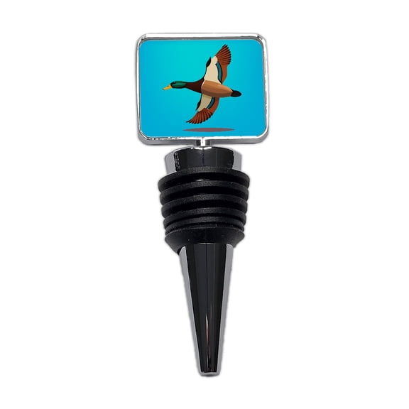 Duck Mallard Flying Hunting Wine Bottle Stopper Cap Plug