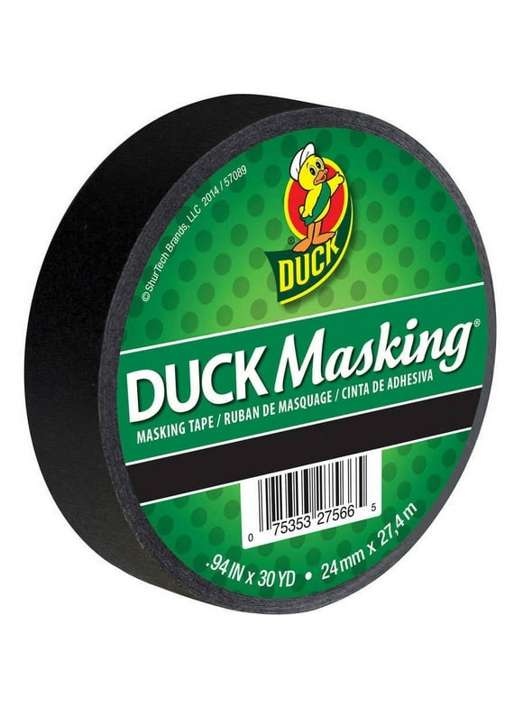 Duck Masking Tape .94"X30yd-Black
