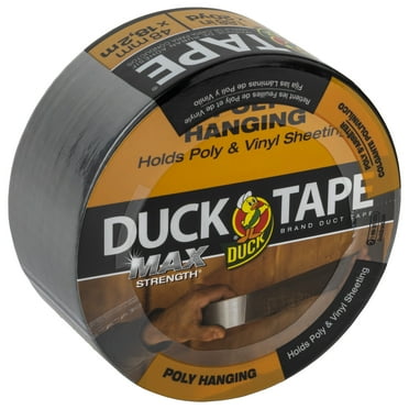 Duck Max Poly Hanging Duct Tape, 1.88 in. x 20 yd., Silver