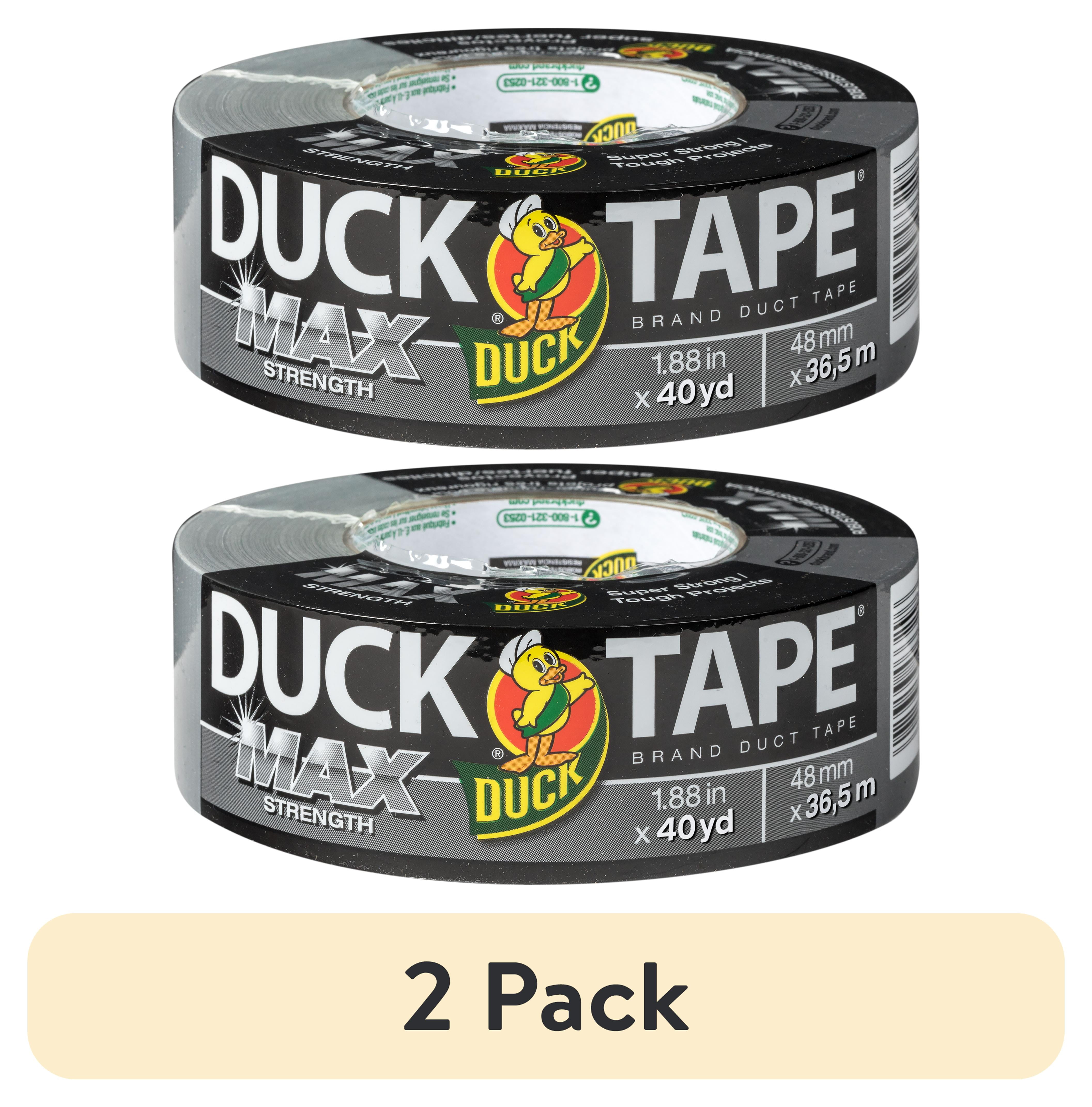 2 Pack Duct Tape Heavy Duty Waterproof Black Duct Tape, 40 Yards X