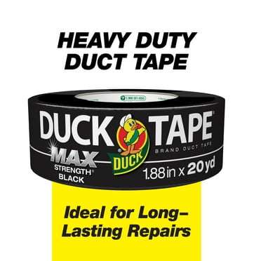 Duck Max Strength Brand Duct Tape, 1.88 in. x 20 yd., Black