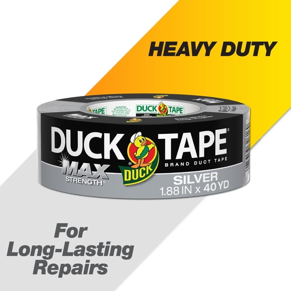 Duck Max Strength Brand Duct Tape, 1.88 in. x 40 yd., Silver