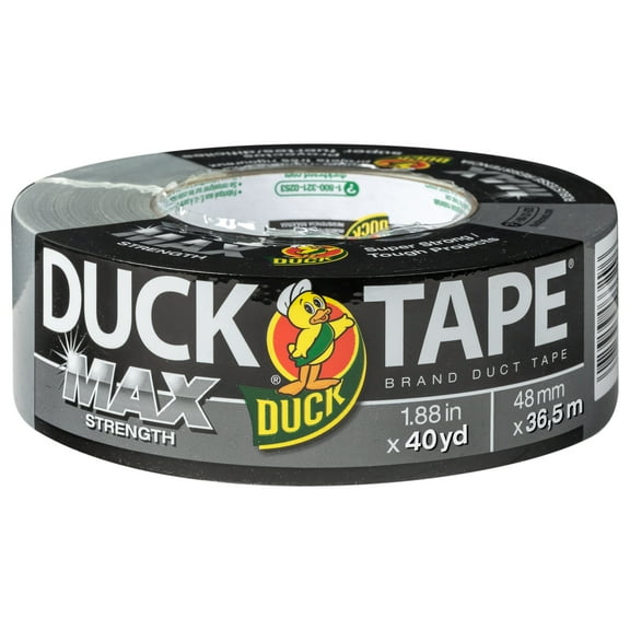 Duck Max Strength Brand Duct Tape, 1.88 in. x 40 yd., Silver