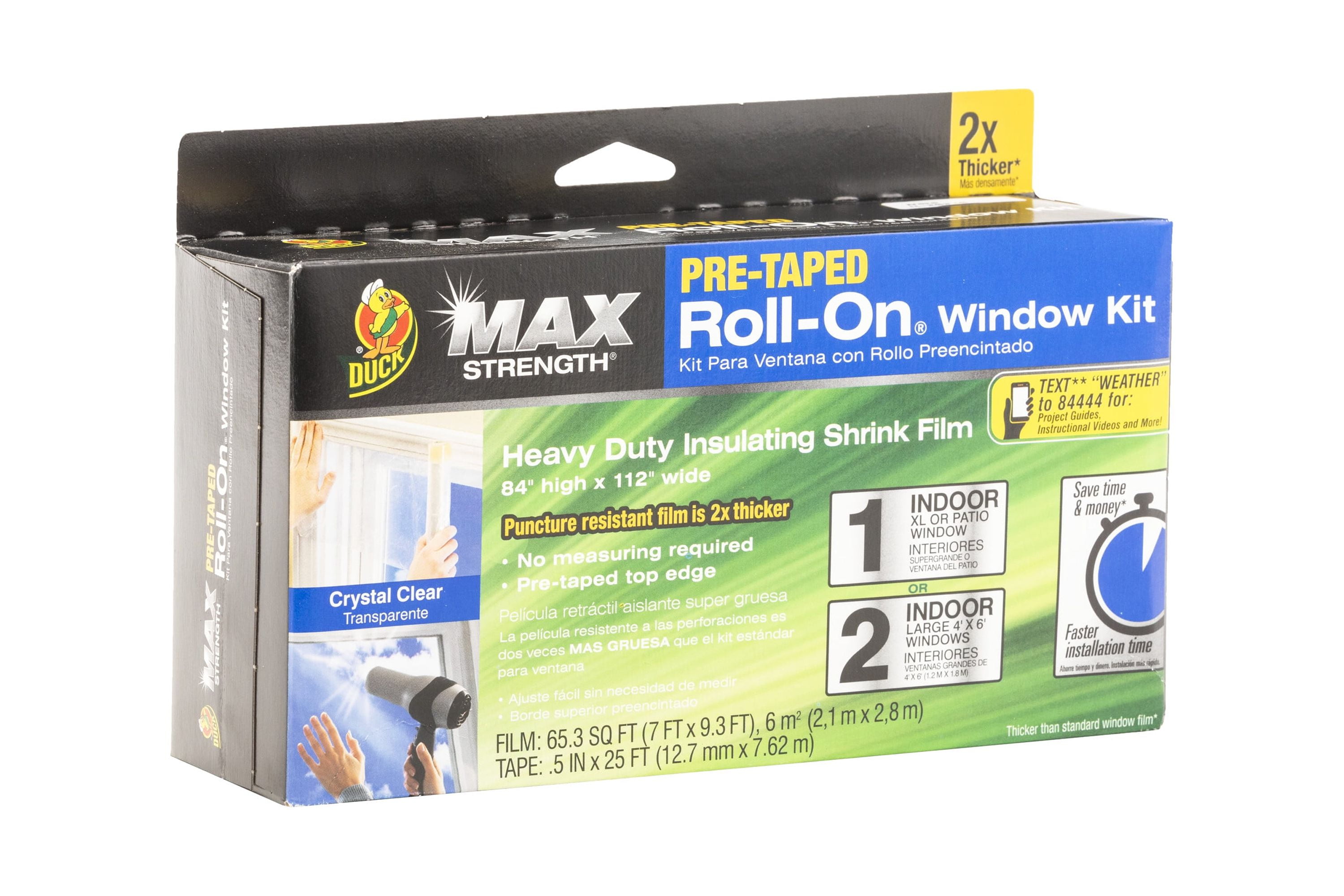Duck Max Strength Clear Plastic Rollon XL Patio Window Insulation Kit
