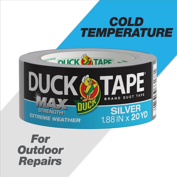Duck Max Strength Extreme Weather Duct Tape, 1.88 in. x 20 yard, Silver
