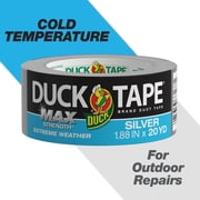 Duck Max Strength Extreme Weather Duct Tape, 1.88 in. x 20 yard, Silver