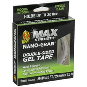 Duck Max Strength Nano Grab Multi-Purpose Clear Acrylic Gel Tape, .94 in. x 5 ft.
