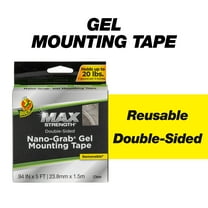 Duck Max .94 in. x 5 ft. Nano Grab Gel Mounting Tape, 1 pack