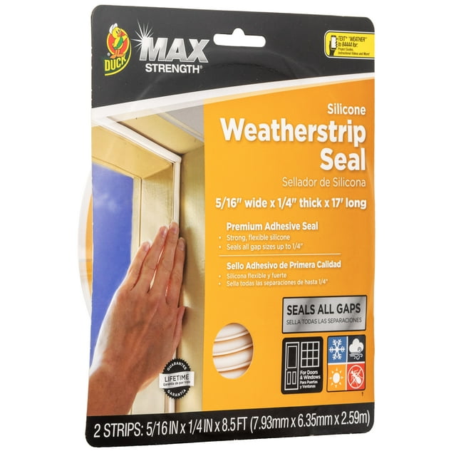 Duck Max Strength White Silicone 17 ft. Weatherstrip Seal