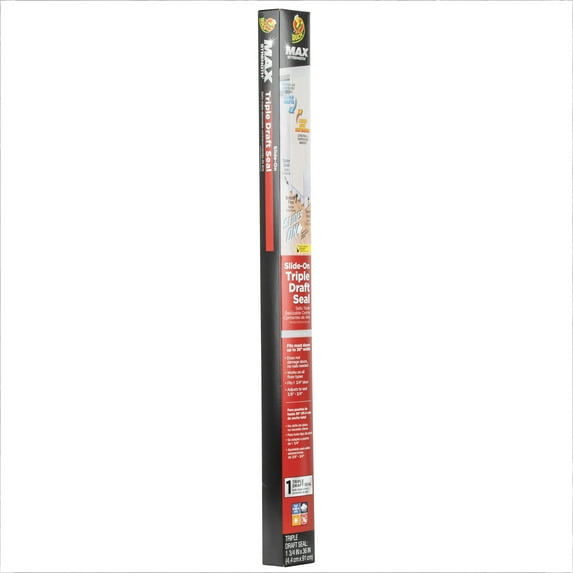 Duck Max Triple Draft 1.75 in. x 36 in. Plastic Under-Door Seal, Clear