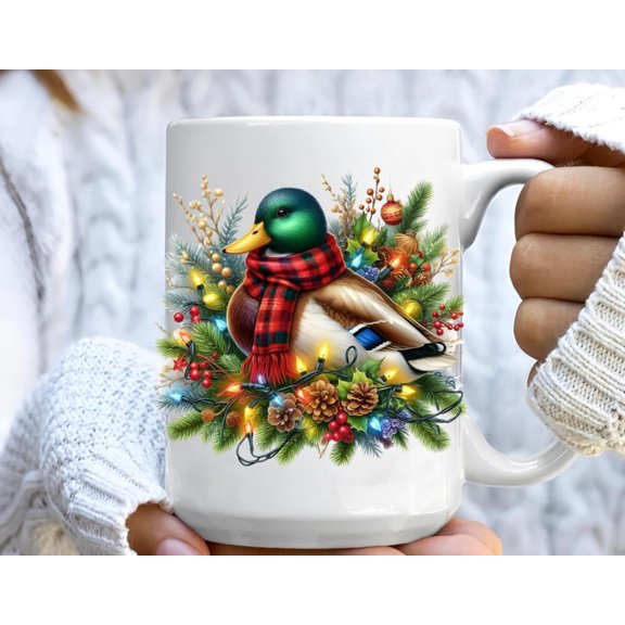 Duck Mug Christmas Lights Funny Christmas Duck Mug Funny Coffee Mug Duck Gifts Christmas K