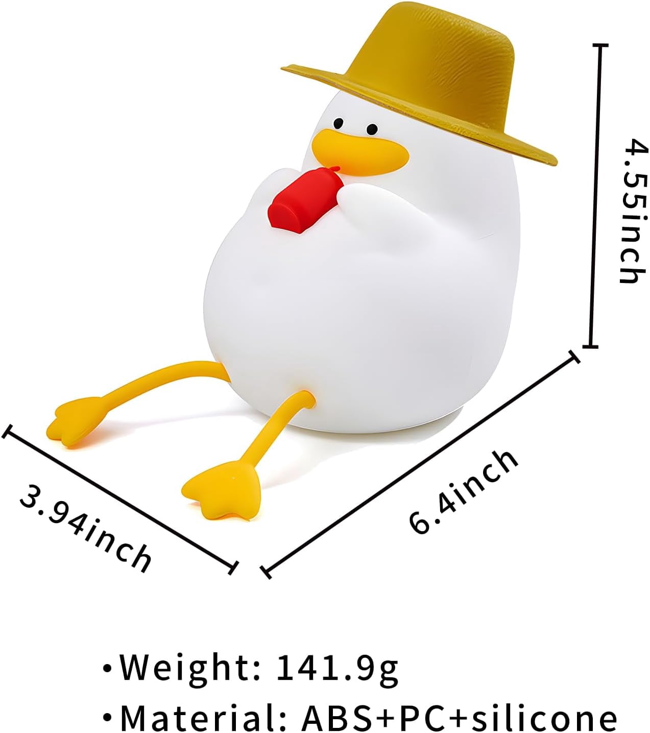 Duck Night Light for Kids, Cute Duck Touch Lamp for Bedrooms, Soft Silicone Rechargeable Nursery Nightlight for Classroom Decor Bedside Lamp Gifts for Baby Girls
