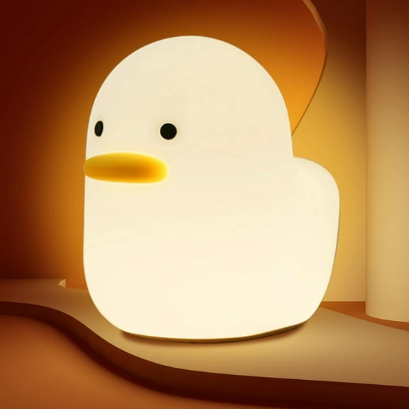 Duck Night Light for Kids, Cute Leisure DuckLamp for Nursery, ABS+SIL, Touch Control, Portable and Rechargeable Dimmable, Birthday Xmas Gifts for Boys Girls