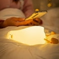 thumbnail image 1 of Duck Night Light - LED Cute Lamp, Lying Flat, Squishy, Adjustable Dimmable With Timer Function, Rechargeable Bedside Touch Light for Breastfeeding, 1 of 8