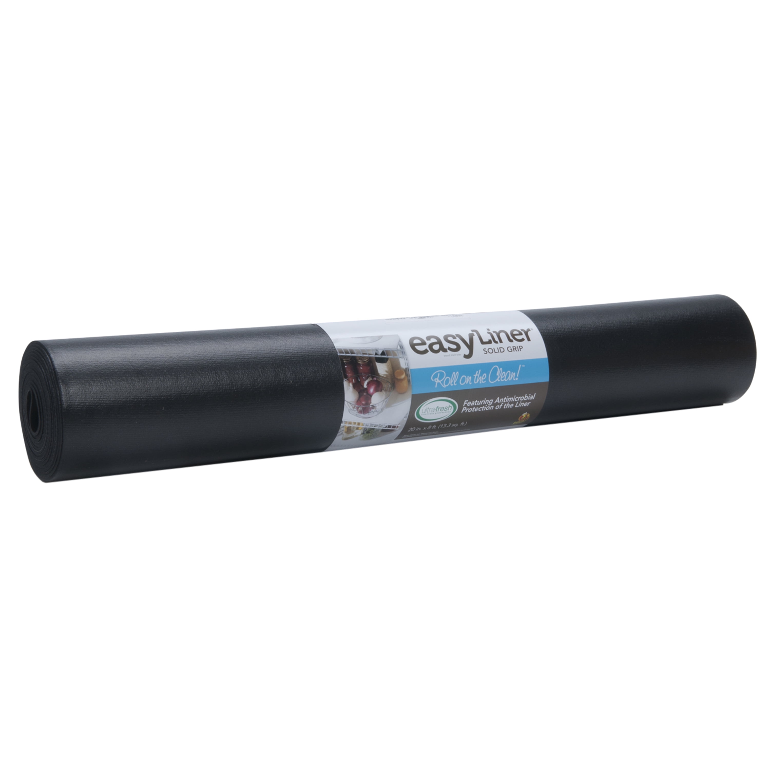 Duck Non-adhesive Solid Grip Shelf Liner, Black