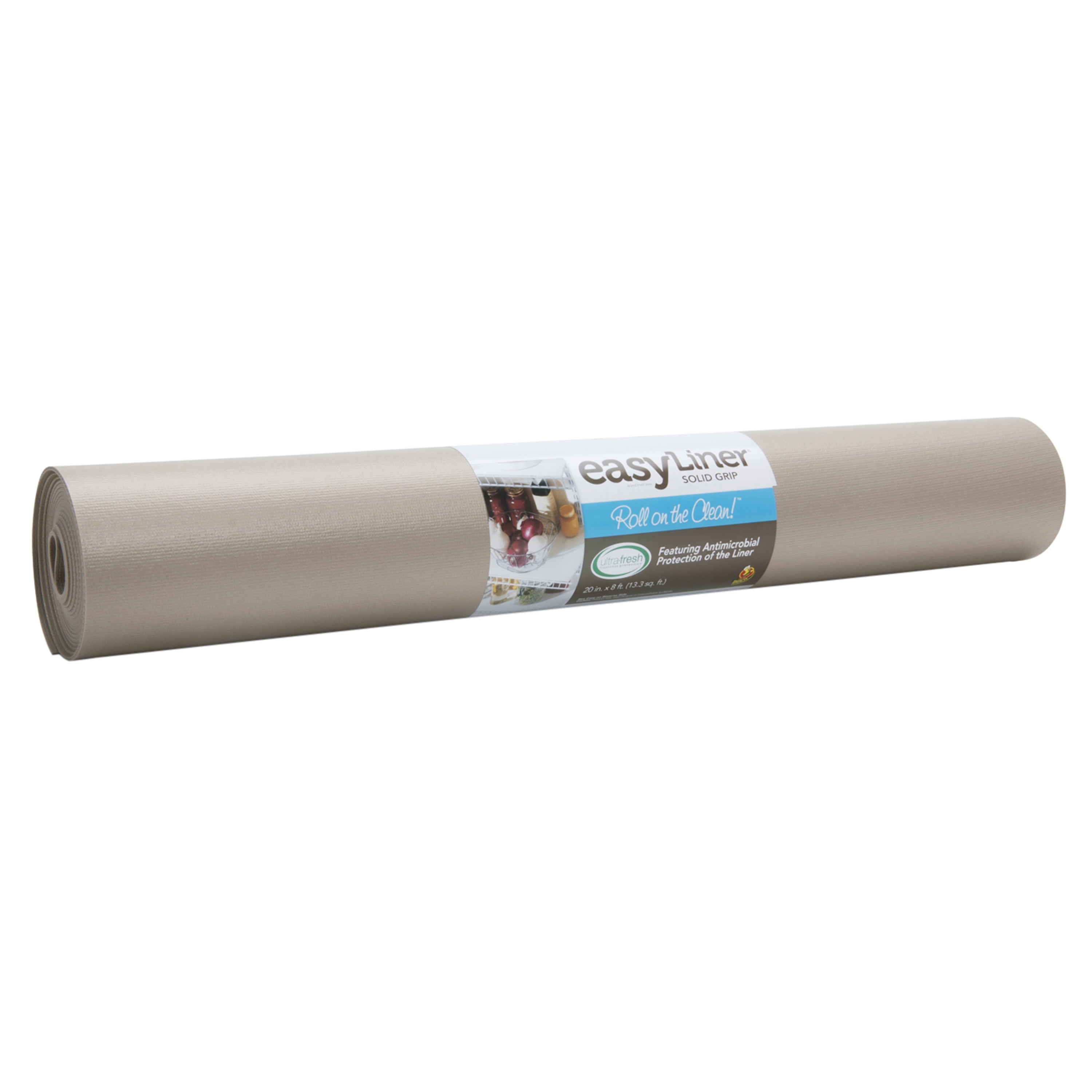Duck Non-adhesive Solid Grip Shelf Liner, Taupe