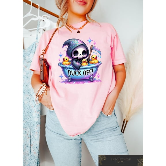 Duck Off Snarky Tshirt, Retro season Shirt, season Tee, Cozy season T-shirt, season, Spooky Duck Shirt, F3935 All Size S-5Xl