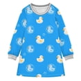 thumbnail image 1 of Duck Pattern Girls'long-sleeved dress Thickened A-dress Warm Dress Basic Shirt Party Dresses, 1 of 2