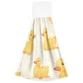 thumbnail image 1 of Duck Pattern Hand Towels 2 Pack Quick Dry Velvet Soft with Velcro Kitchen Bath 14x18in, 1 of 7