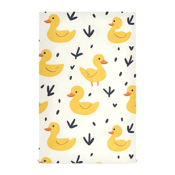 Duck Pattern Kitchen Towels Waffle Weave Decorative Tea Towels Multi Use Dishcloths 28x18in