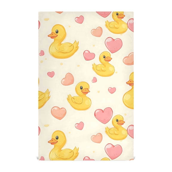 Duck Pattern Kitchen Towels Waffle Weave Decorative Tea Towels Multi Use Dishcloths 28x18in
