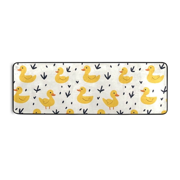 Duck Pattern Runner Rug 24x72 Inch Cushioned Non Slip Soft Absorbent Floor Mat