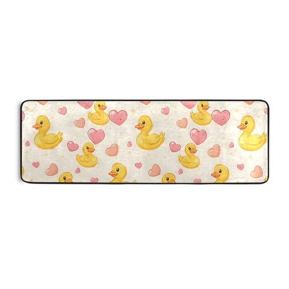 Duck Pattern Runner Rug 24x72 Inch Cushioned Non Slip Soft Absorbent Floor Mat