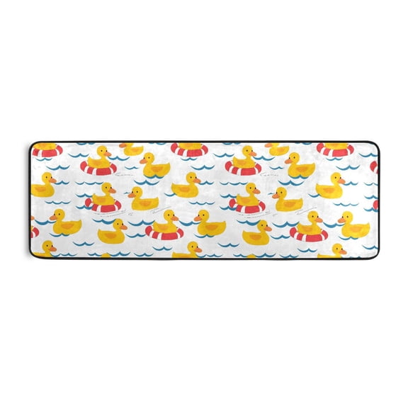 Duck Pattern Runner Rug 24x72 Inch Cushioned Non Slip Soft Absorbent Floor Mat