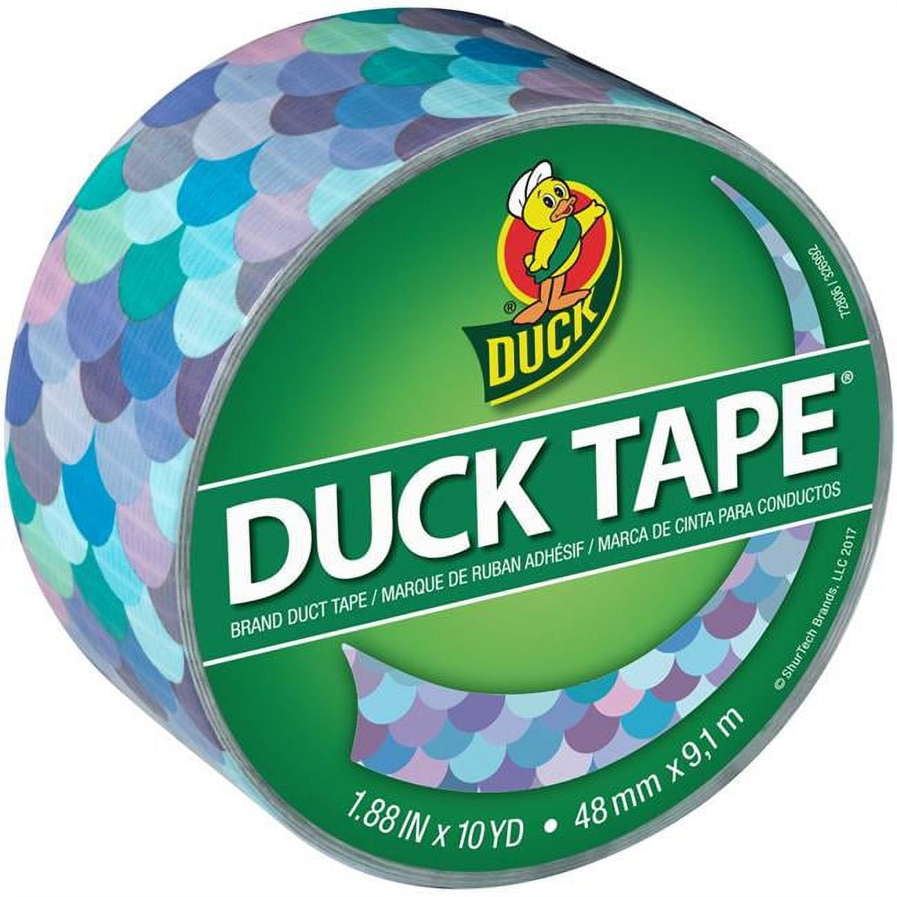 Duck Brand 241791_C Duck Printed Duct Tape, 6-Roll, Mermaid