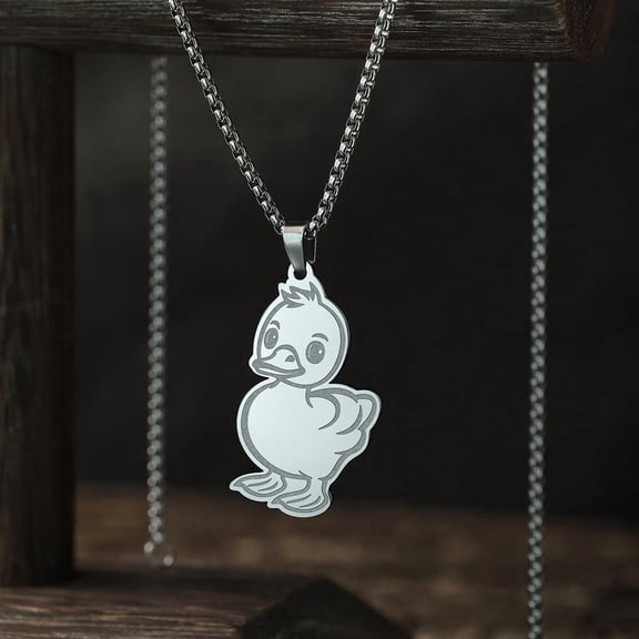 Duck Pendant Necklace for Women Men Jewelry Accessories Cute Neck Chain Necklace Birthday Gifts